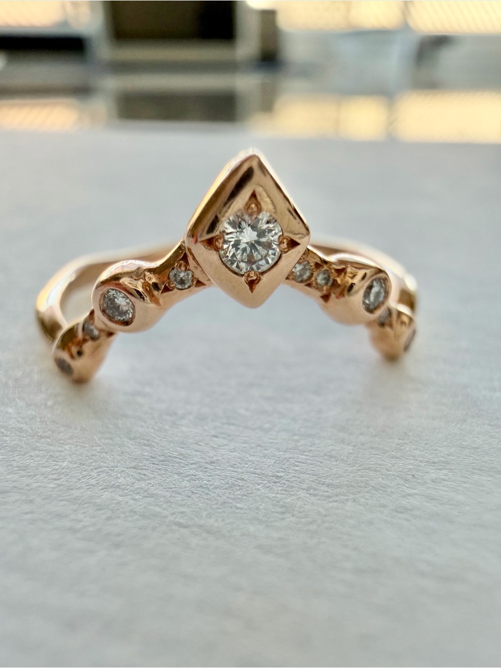 Sirciam Ethereal Stacking Band Rose Gold Size 6.5 - Picture 2 of 10
